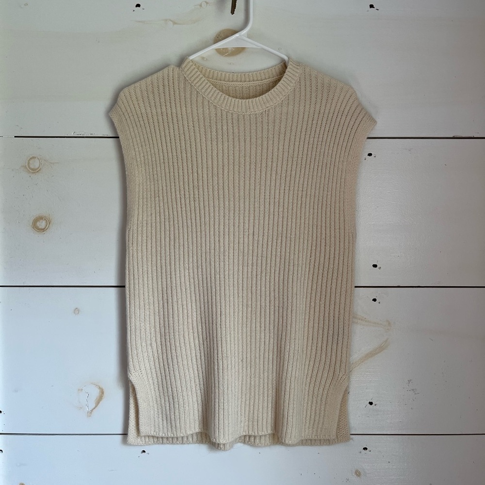 Cream sweater vest